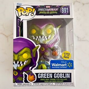 Funko Pop Marvel: Mech Strike Green Goblin #991 - Walmart Excl - Glow ITD - NIB